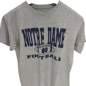 Notre Dame Football Short Sleeve Shirt Size Large Gray PROedge